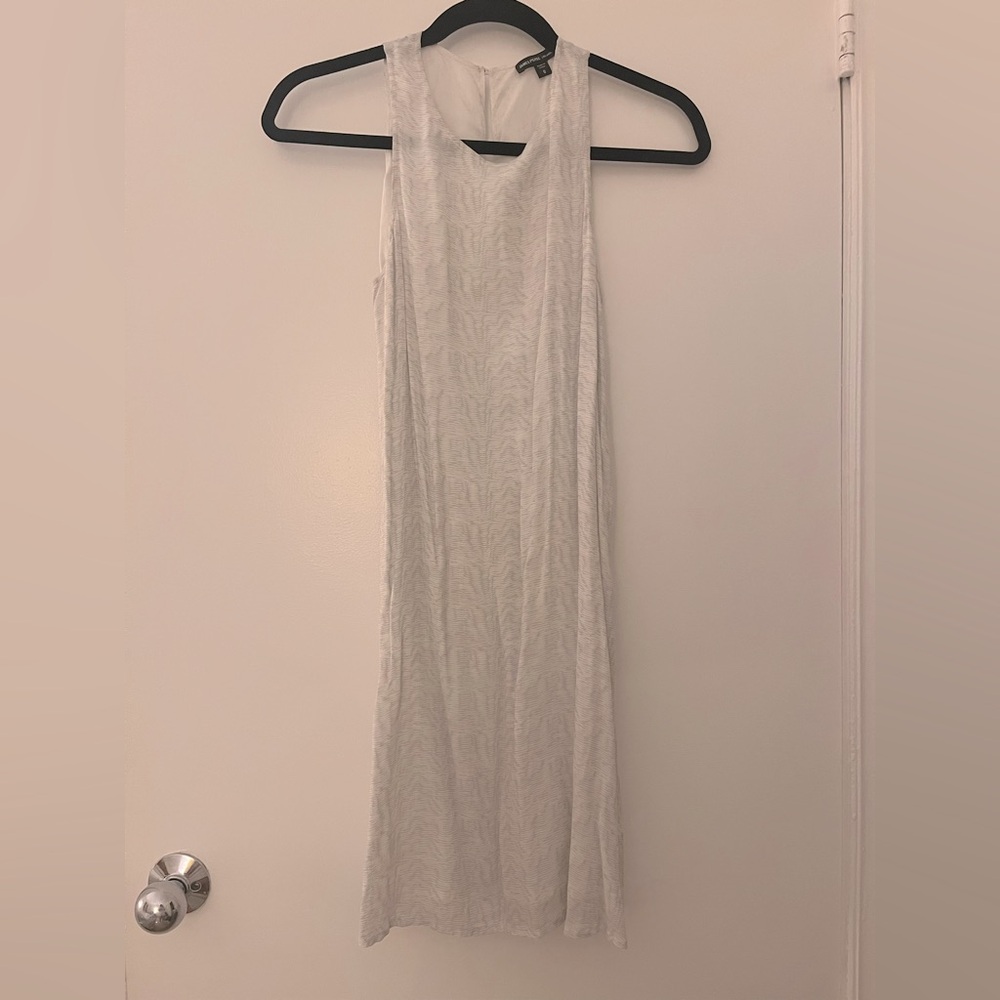 James Perse White & Gray Patterned Midi Dress in Size 0